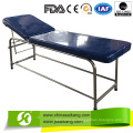 Mesa de examen ajustable médica de acero inoxidable, mesa de hospital